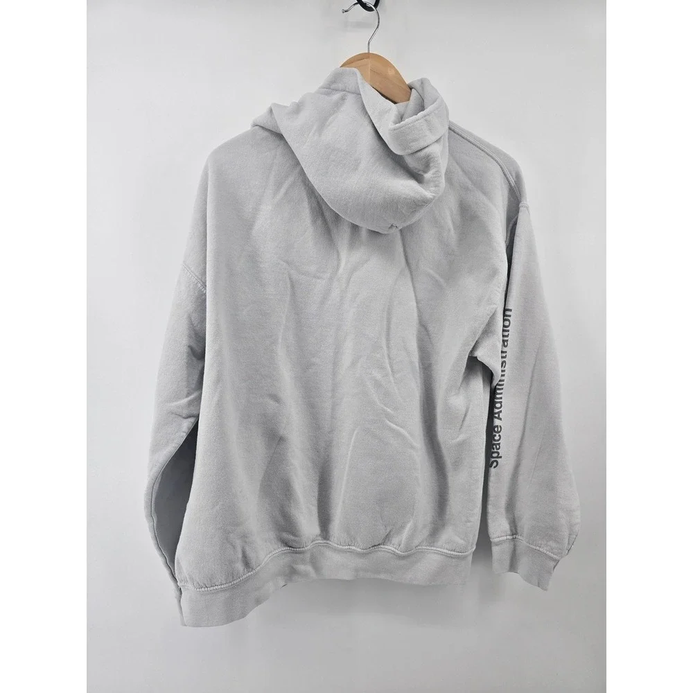 Riot Society NASA Hoodie Mens Large Gray Floral‎ Logo Graphic Space Streetwear